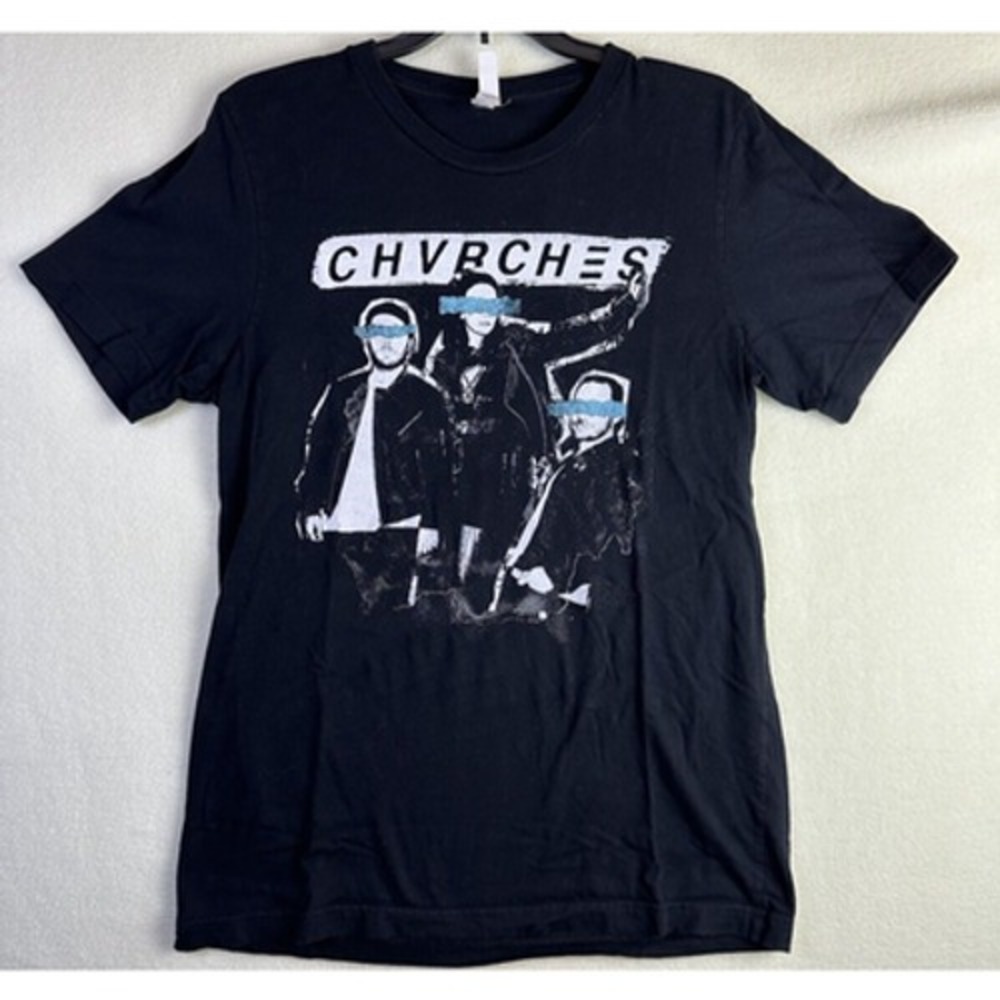 Chvrches T-Shirt Love Is Dead Womens Medium Black Short Sleeve Bella Canvas